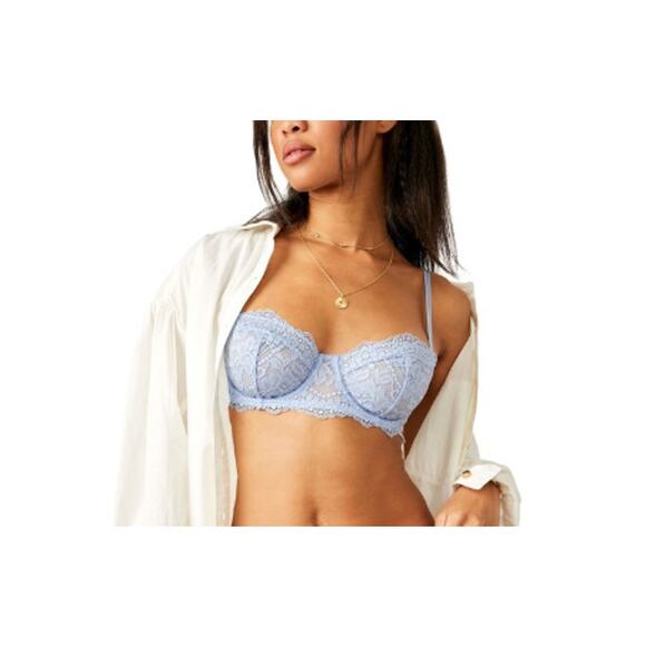 NWT Free People Intimately FP Maya Underwire Convertible Bra in Blue Size 32D - Picture 2 of 5